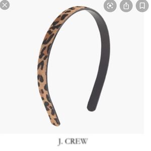 J. Crew Leopard Calf Hair Headband